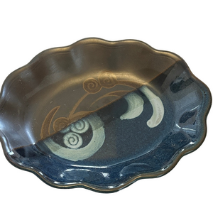 Scalloped Edge Pavlo Pottery Hand Handcrafted Platter From Rockton Ontario